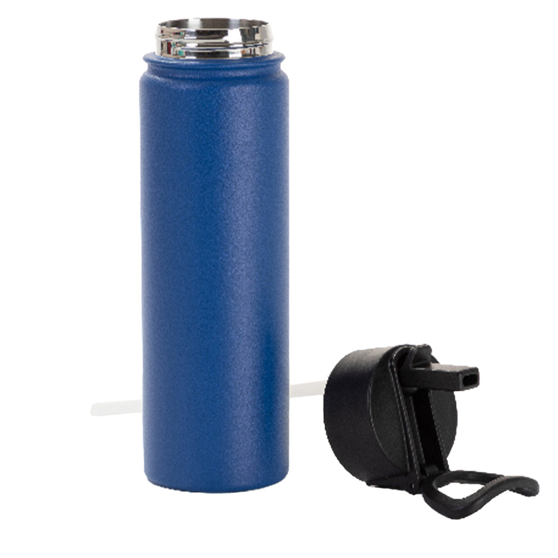 Engraving 22oz/650ml Powder Coated SS Flask w/ Wide Mouth Straw Lid & Rotating Handle - Joto Imaging Supplies